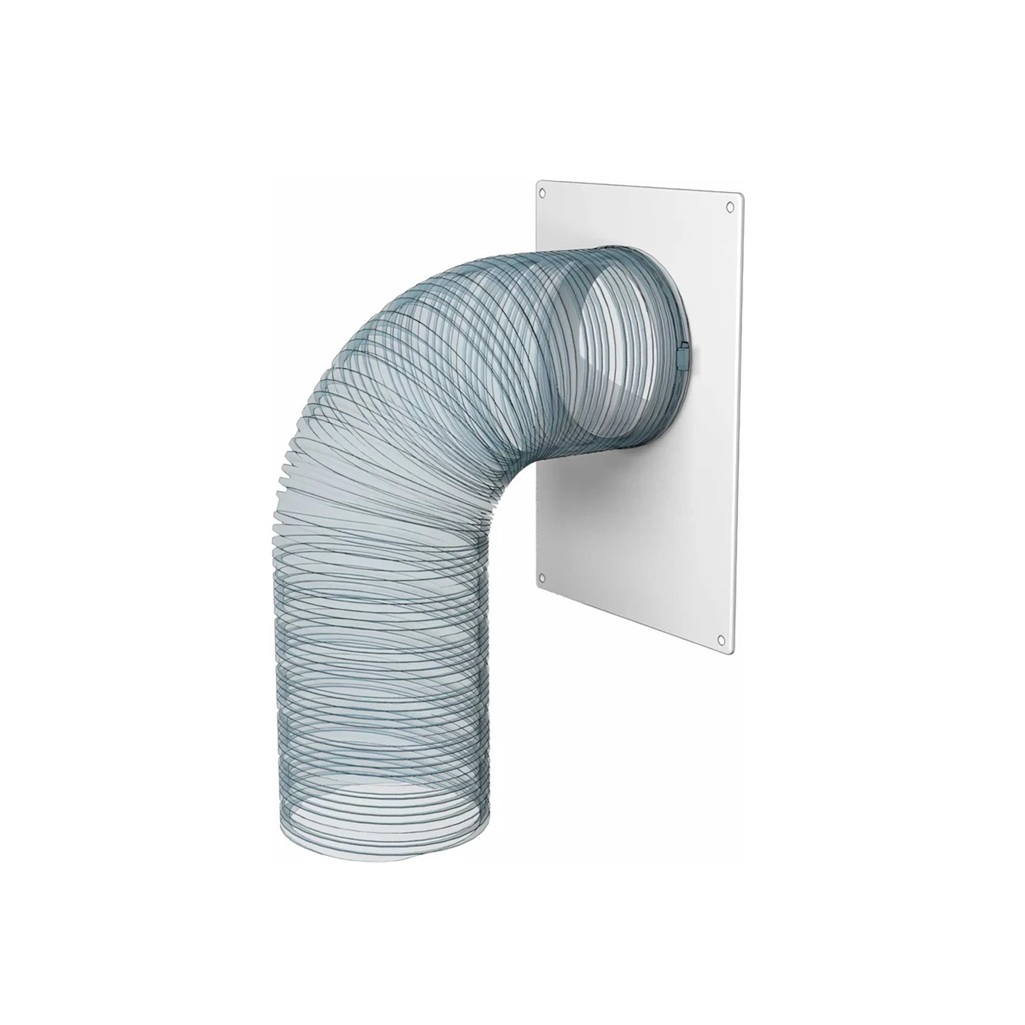 Площадка торцевая ERA 125ПТП с фланцем 125 мм, пластик, белая, 180х250 мм