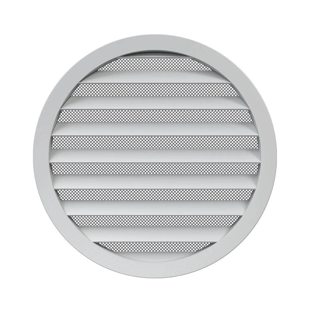 Решетка вентиляционная с сеткой Era 20РКМ, наружная, 200х225 мм, серебряный, пластик