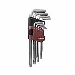 Набор шестигранных ключей Thorvik TK9S из стали, 9 предметов