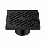 Трап душевой Gappo G81050-6 с решеткой Черный матовый