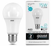Лампа Gauss Elementary LED ЛОН Е27 15W 4100K 23225