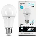 Лампа Gauss Elementary LED ЛОН Е27 20W 4100K 23229