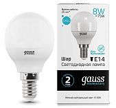 Лампа Gauss Elementary LED Е14 8W 4100K 53128