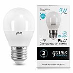 Лампа Gauss Elementary LED Е27 8W 4100K 53228