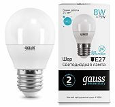Лампа Gauss Elementary LED Е27 8W 4100K 53228