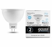 Лампа LED GAUSS Elementary 9w GU5,3 6500К
