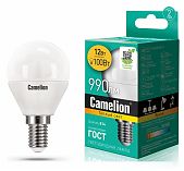 Лампа светодиодная свеча Camelion LED12-G45/830/E14 12Вт 3000К