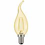 Филаментная светодиодная лампа General GLDEN-CS 7Вт E14 6500К свеча на ветру, золотая