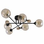 Люстра Reluce 01491-0.3-06 BK+WOOD накладная для гостиной, детской, кухни, спальни
