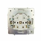 Розетка 1-местная Lezard Zima 704-0288-122BQC с заземлением, встраиваемая, белая 