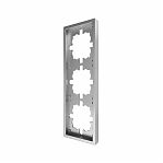 Рамка 3-местная Lezard Zima 704-7400-148 горизонтальная, пластик, серый матовый