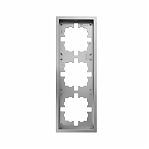 Рамка 3-местная Lezard Zima 704-7400-148 горизонтальная, пластик, серый матовый