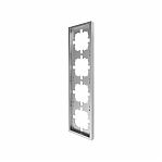 Рамка 4-местная Lezard Zima 704-7400-149 горизонтальная, пластик, серый матовый