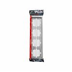 Рамка 4-местная Lezard Zima 704-7400-149 горизонтальная, пластик, серый матовый