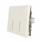 Выключатель двойной с подсветкой Lezard Zima 704-9088-112QC встраиваемый, слоновая кость