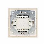 Выключатель двойной с подсветкой Lezard Zima 704-9088-112QC встраиваемый, слоновая кость