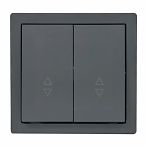 Выключатель проходной двойной Lezard Leto 752-3400-106, накладной монтаж, графит