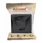 Выключатель с подсветкой Lezard Leto 752-4200-111, накладной, чёрный бархат