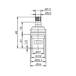 Кран-букса Frap F52-12 для смесителя, 180 градусов