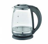 Чайник электрический WILLMARK WEK-2005G 2 л, 2.2 кВт, серый