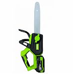 Пила аккумуляторная Kross 21V-12 Green, бесщеточный двигатель, 2 акк. х 6,0Ah+з.у.