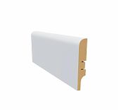 Плинтус МДФ Agis Krispo КР-202-81 16х81х2400 мм, под покраску, белый