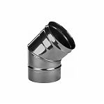 Отвод (колено) дымохода Ferrum d120 мм, угол 135 гр., сталь 0.5 мм