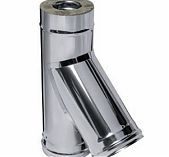 Тройник для дымоходов Ferrum d 160x250 мм, угол 135 гр.,  сталь 0.5 мм, сэндвич-конструкция