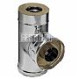 Тройник для дымоходов Ferrum d 130x200 мм, 90 гр., сталь 0.5 мм, сэндвич-конструкция