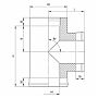 Тройник для дымоходов Ferrum d 130x200 мм, 90 гр., сталь 0.5 мм, сэндвич-конструкция