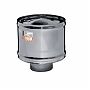 Зонт-Д для дымохода Ferrum GS/FH d 150 мм, с ветрозащитой, сталь 0.5 мм