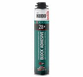 Клей-пена монтажная Kudo Proff 28+ Block Adhesive 206864, профессиональная, всесезонная, 1000 мл