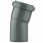 Отвод Ostendorf, НТВ, 15°, 50, 50, PP, полипропилен, раструбное соединение, серый
