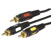 Шнур 3RCA Plug - 3RCA Plug 1.5М (GOLD) REXANT 17-0212