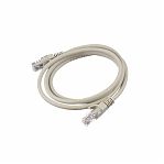 Патч-корд GoPower RJ-45-RJ-45 кат.5е, ПВХ, круглый, серый, 1 м