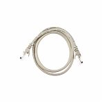 Патч-корд GoPower RJ-45-RJ-45 кат.5е, ПВХ, круглый, серый, 1 м