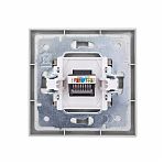 Розетка компьютерная Lezard Zima 704-7488-139 встраиваемая, пластик, серый матовый