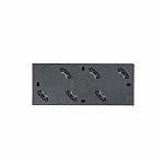 Розетка 3-местная Lezard Leto 752-3400-127BUP с заземлением, накладная, графит