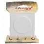 Розетка 1-местная Lezard Leto 752-0200-123B с заземлением, с крышкой, накладная, белая