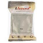 Выключатель с подсветкой Lezard Leto, накладной монтаж, пластиковый, кремовый