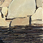 Камень серо-желтый песчаник плитняк 30 мм