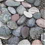 Камень серый булыжник цветной 200-300 мм