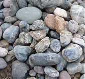 Камень булыжник с прожилками 150-200 мм