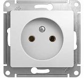 Розетка 1-местная  Schneider Electric GLOSSA GSL000141 без заземления, встраиваемая, белая
