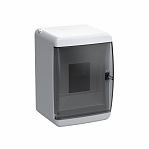 Бокс пластиковый накладной IEK TEKFOR КМПн-4 IP41 прозрачная дверь 4 модуля