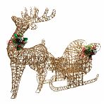 Фигурка декоративная Олень с санями, 100 LED, 220В, 60 см, золото Y4-4118