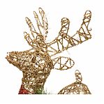 Фигурка декоративная Олень с санями, 100 LED, 220В, 60 см, золото Y4-4118