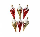 Украшение ёлочное Сосулька в снегу (набор 6 шт) 11 см, микс 826824