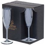 Набор бокалов для шампанского Glasstar Чёрное море 170 мл 6 шт 1687-3