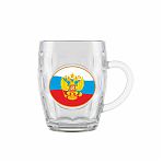 Кружка Декостек Герб на флаге 1002/1-Д для пива, стекло 500мл